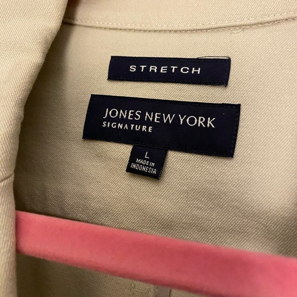 Jones New York Size Large Stretch Military Style Jacket with Gold Buttons - Picture 2 of 9